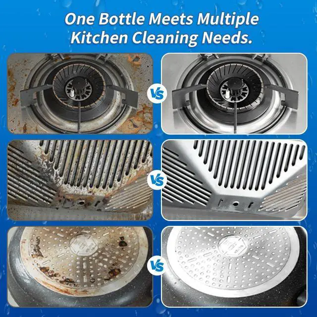 Alt view image 5 of 7 - 2PCS Spray Splash Cleaner, 2026 New Multi-Purpose Handheld Degreaser, Powerful Foam Sprays for for Kitchen, Easy to Use Rust Remover for Kitchenware, Grime Remover Spray for Home Family