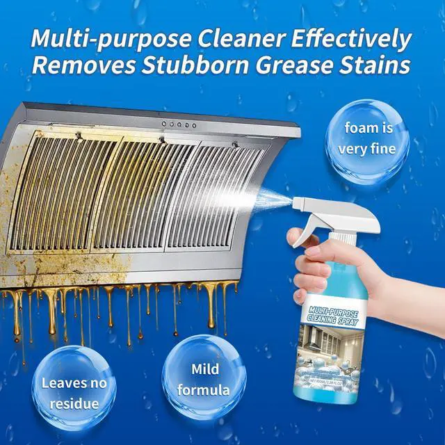 Alt view image 3 of 7 - 2PCS Spray Splash Cleaner, 2026 New Multi-Purpose Handheld Degreaser, Powerful Foam Sprays for for Kitchen, Easy to Use Rust Remover for Kitchenware, Grime Remover Spray for Home Family