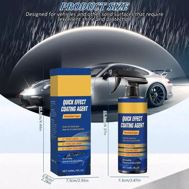 Alt view image 4 of 4 - Advanced Car Quick-Acting Coating Agent Spray,Scratch Wax Polish Waterless Wash,Car Coating Sprays Cleaning Kit, Oil Film Emulsion Glass Cleaner Lasting Protection