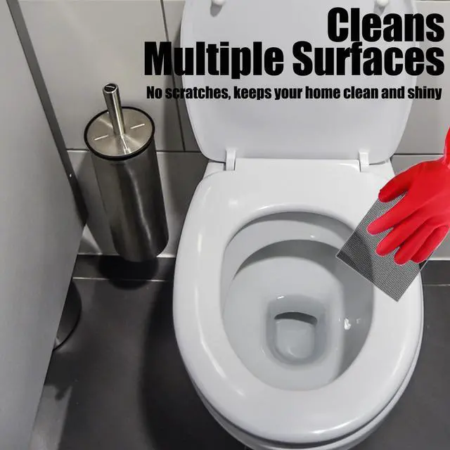 Alt view image 5 of 7 - 2024 New Upgrade Toilet Cleaning Screens Toilet Cleaner Hard Water 5.5 x 4 Inch Flexible Scrubbing Pads Remove Calcium Deposits Carbon Rust for Toilet Kitchen