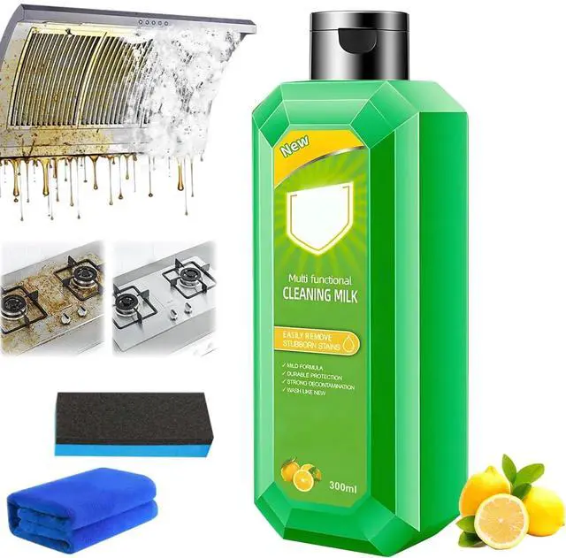 Main image of Cleaning Milk House Cleaner, Powerful Multifunctional Concentrated Cleansing Lotion, Multi Functional Effective Cleaning Milk for Household Kitchen to Heavy Oil Stains - 300ml/10.6oz