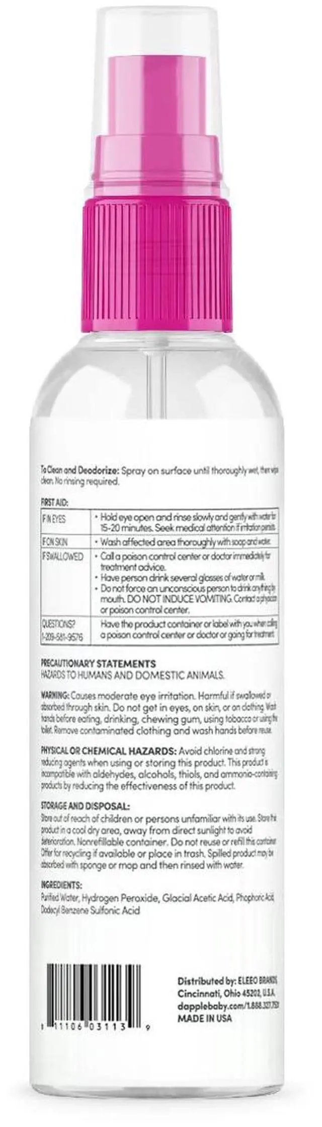 Alt view image 2 of 7 - Breast Pump & Accessory Cleaner, Unscented, Hypoallergenic, Oxygenated Vinegar Formula, Removes Milk Residue, 8 fl oz, 1 Count