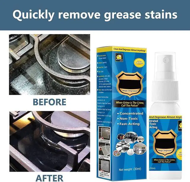 Alt view image 6 of 7 - 2 PCS Magic Degreaser Cleaner Spray, Magic Degreaser All Purpose Cleaner Spray Cleaner Spray Kitchen Cleaner Spray Degreaser