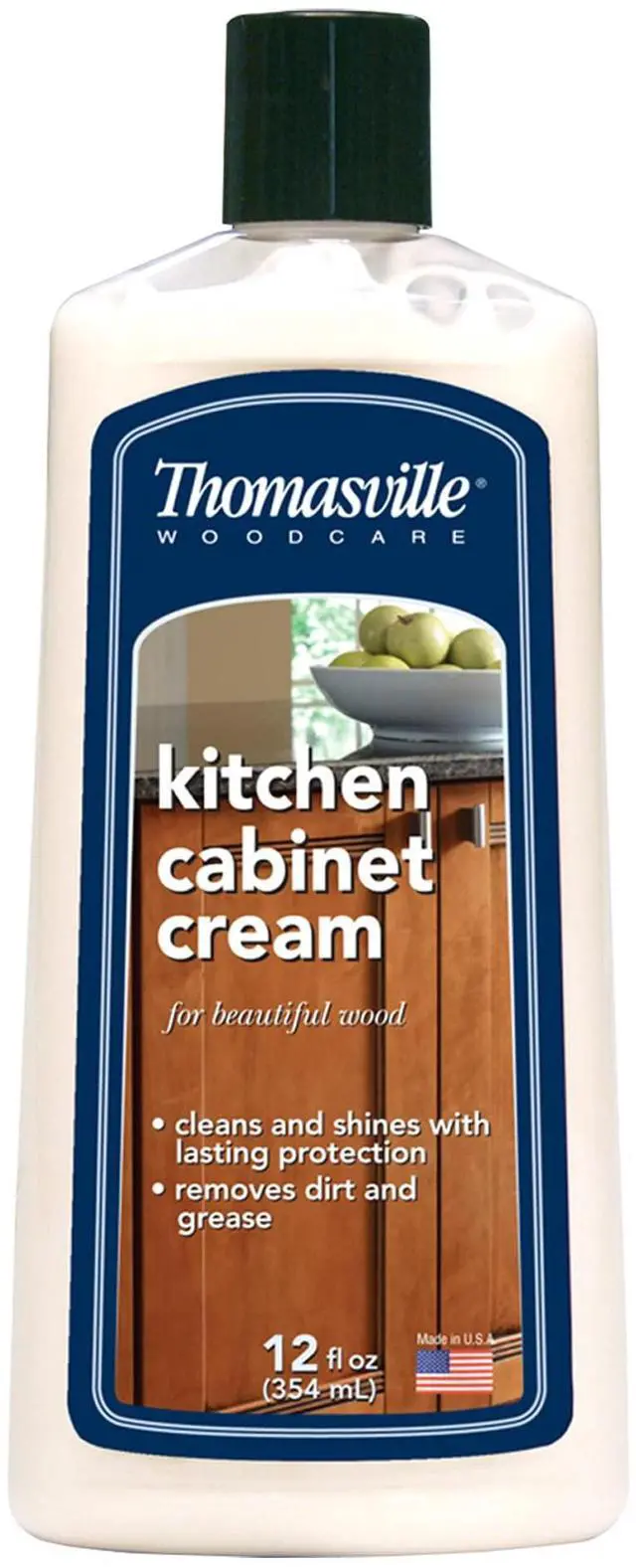 Main image of KITCHEN CABINET CREAM - Multisurface Wood Cleaner and Polish Furniture Quick Shine Restorer Protector Kitchen Cabinets Surface Cleaner House Cleaning Supplies Home Improvement, 12 Oz
