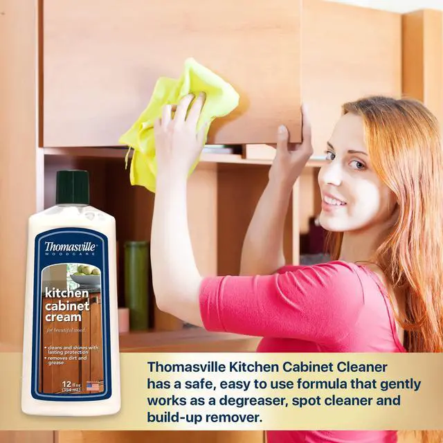Alt view image 5 of 7 - KITCHEN CABINET CREAM - Multisurface Wood Cleaner and Polish Furniture Quick Shine Restorer Protector Kitchen Cabinets Surface Cleaner House Cleaning Supplies Home Improvement, 12 Oz