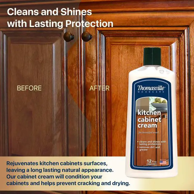 Alt view image 3 of 7 - KITCHEN CABINET CREAM - Multisurface Wood Cleaner and Polish Furniture Quick Shine Restorer Protector Kitchen Cabinets Surface Cleaner House Cleaning Supplies Home Improvement, 12 Oz