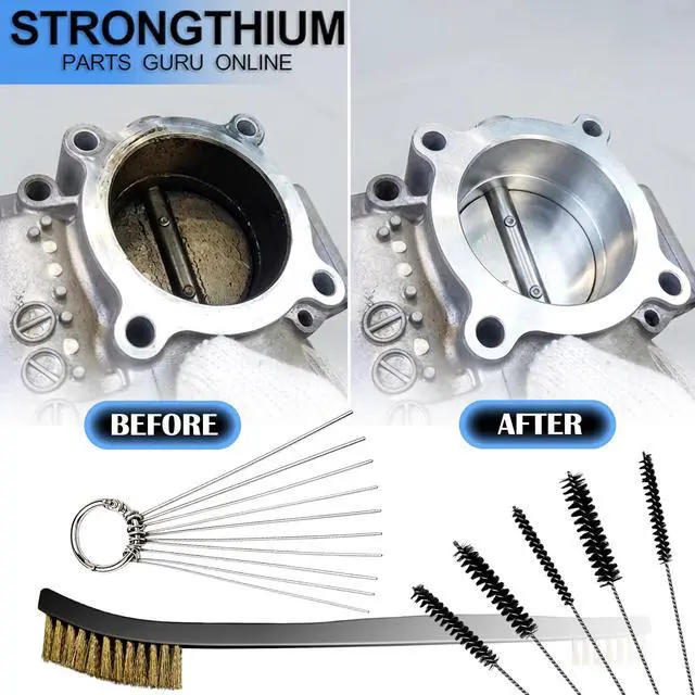 Alt view image 4 of 6 - Copper Carburetor Jet Cleaning Tool Kit for Motorcycle Mini Bike ATV UTV Small Engine Lawn Mower with Soft Wire Needles & Long Nylon Brushes