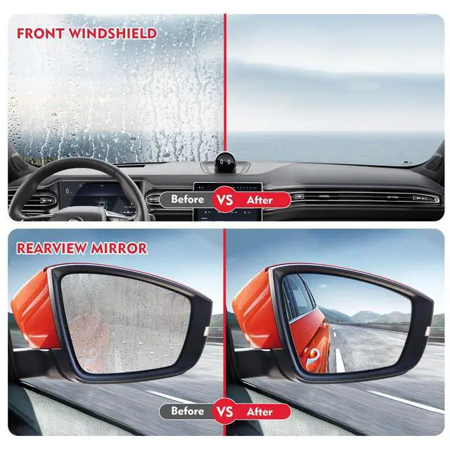 Alt view image 6 of 7 - Automotive Oil Film Cleaning Brush with Reusable Foam Sprayer, Upgraded Antifog Glass Cleaning Board, Glass Oil Film Remover for Car Windows & Windshields, Versatile Car Glass Cleaner Brush (Red)