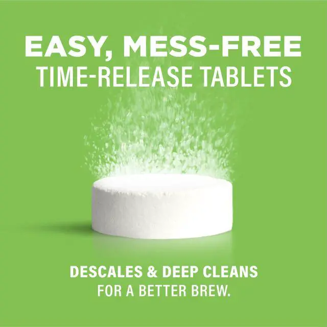 Alt view image 2 of 5 - Coffee Maker Cleaner, for Multi Cup Drip, Pod, Single Serve and Espresso, Descales & Cleans Limescale & Mineral Deposits, 3 Tablets