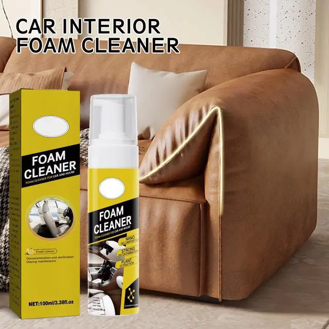 Alt view image 4 of 7 - Multipurpose Foam Cleaner Spray, Lemon Scented All-Purpose Household Cleaners for Car, House, and Kitchen, Powerful Dry Cleaning Agent 100ml