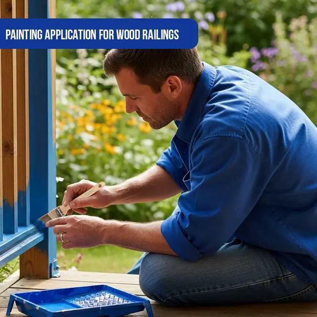 Alt view image 4 of 7 - Paint Brushes, 5-Piece Paint Brush Set, Flat & Angle Brushes for Walls, Trim, Cabinets, Interior & Exterior Latex and Oil Paints, Stains