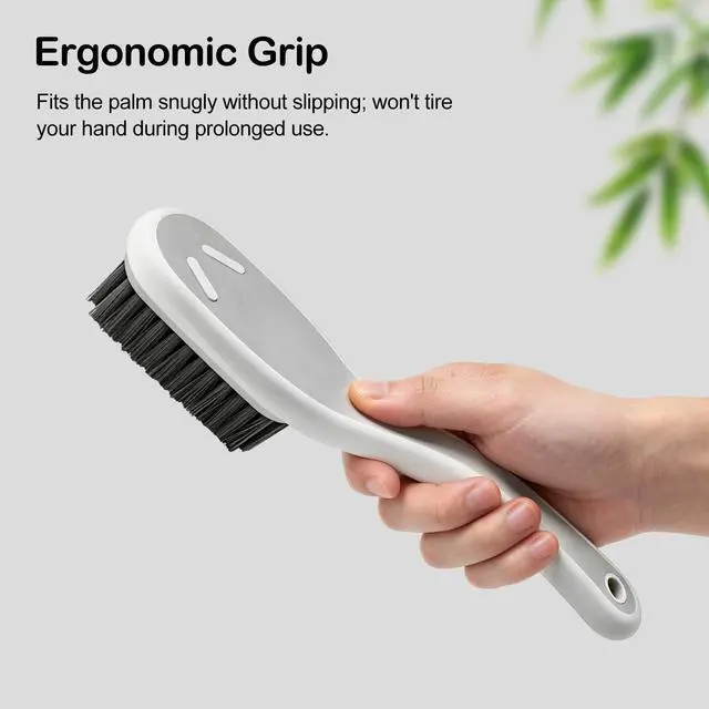 Alt view image 4 of 7 - Soft Bristle Scrub Cleaning Brush 3 Pack Anti- Slip Stain Remover Laundry Brush for Clothes Easy to Grip Small Fabric Cleaning Brush Household Cleaning for ShoesCarpet, Bathroom Grey White.