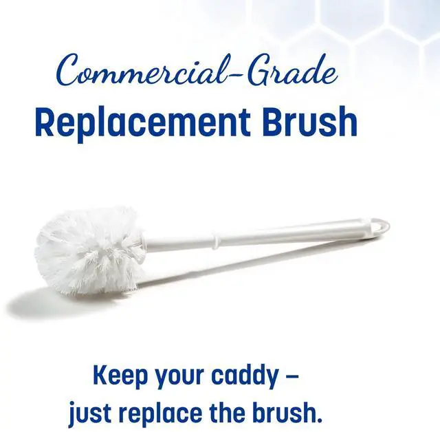 Alt view image 2 of 7 - Sparta Flo-Pac Toilet Bowl Brush for Commercial Restrooms, Heavy Duty Toilet Brush with Plastic Handle for Bathrooms, 11 Inches, White
