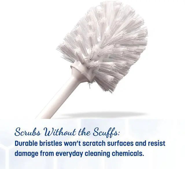 Alt view image 5 of 7 - Sparta Flo-Pac Toilet Bowl Brush for Commercial Restrooms, Heavy Duty Toilet Brush with Plastic Handle for Bathrooms, 11 Inches, White