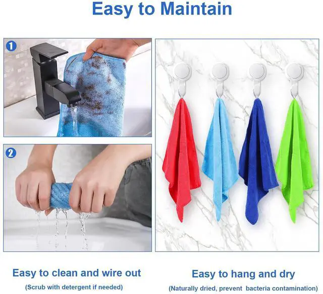 Alt view image 5 of 7 - 12Pcs Premium Microfiber Cleaning Cloth, Highly Absorbent Household Cleaning Supplies - for Kitchen Towels, Dish Cloths, Dust Rag