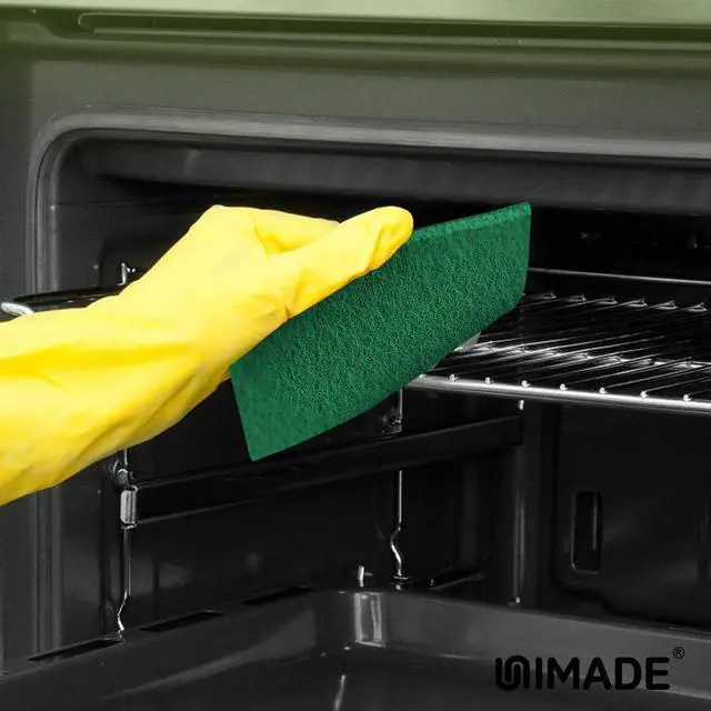 Alt view image 6 of 7 - Heavy Duty Scouring Pads, 24Pcs Household Scour Pads for Kitchen, Garage and Outdoors, Reusable Dish Scrubber Pads for Pan and Metal Grill - Green
