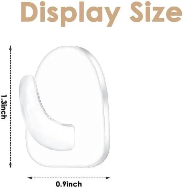 Alt view image 2 of 7 - 20-Pack Invisible Adhesive Hooks - Heavy Duty Clear Wall Hangers for Bathroom/Kitchen Organization, Damage-Free Removable Hooks for Towels, Utensils and Decor