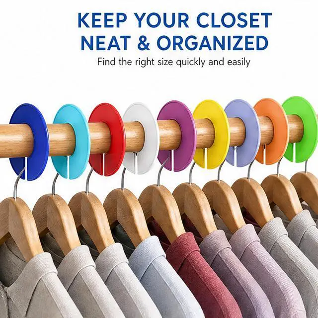 Alt view image 5 of 7 - Closet Dividers Organizers for Hanging Clothes Clothes Organizer for Closet Writable and Reusable Clothing Rack Divider for Wardrobe, Rack, Store, Boutique Sorting Clothing Size, Color 20 PCS 10-Color
