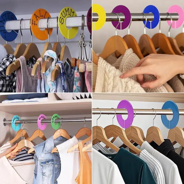 Alt view image 7 of 7 - Closet Dividers Organizers for Hanging Clothes Clothes Organizer for Closet Writable and Reusable Clothing Rack Divider for Wardrobe, Rack, Store, Boutique Sorting Clothing Size, Color 20 PCS 10-Color