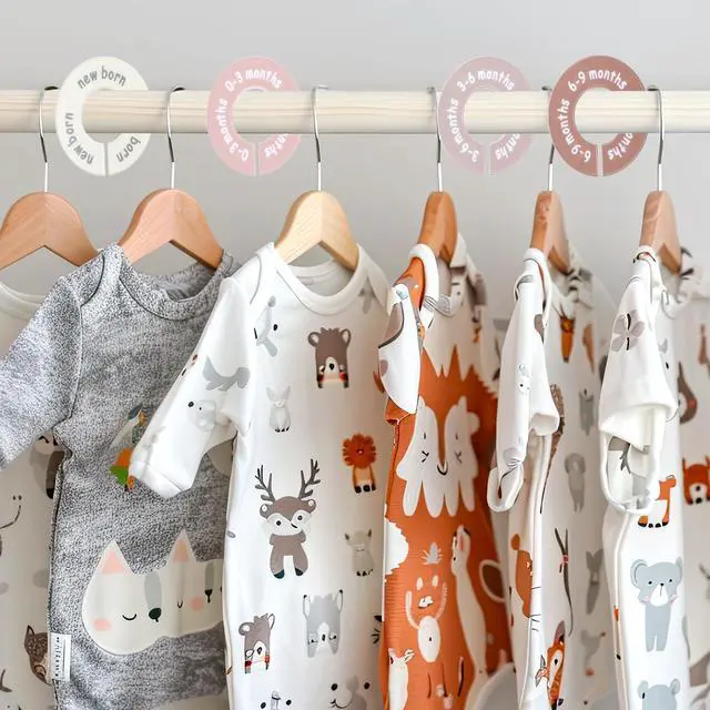 Alt view image 4 of 7 - Baby Closet Dividers Baby Closet Dividers for Cloth 8PCS Unisex Round Double-Sided Clothes Size Divider Child Clothes Organizers Labels Wardrobe Organizer Hanger Divider from Newborn to Toddler