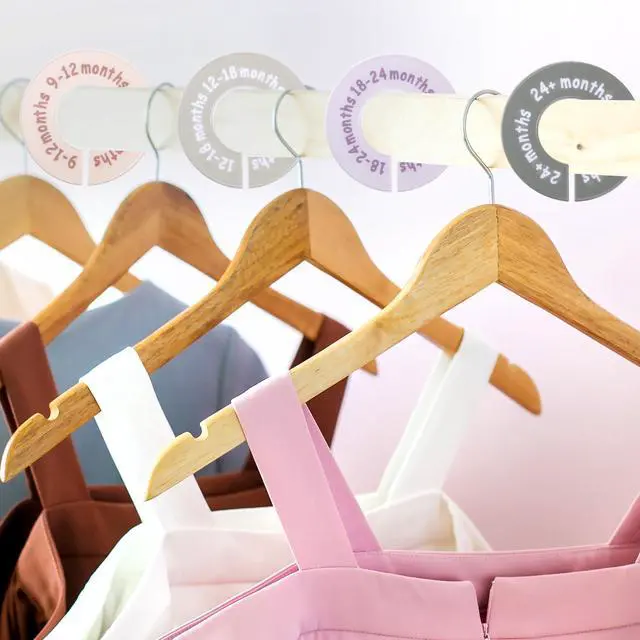 Alt view image 5 of 7 - Baby Closet Dividers Baby Closet Dividers for Cloth 8PCS Unisex Round Double-Sided Clothes Size Divider Child Clothes Organizers Labels Wardrobe Organizer Hanger Divider from Newborn to Toddler