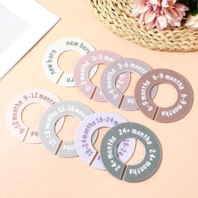 Alt view image 6 of 7 - Baby Closet Dividers Baby Closet Dividers for Cloth 8PCS Unisex Round Double-Sided Clothes Size Divider Child Clothes Organizers Labels Wardrobe Organizer Hanger Divider from Newborn to Toddler