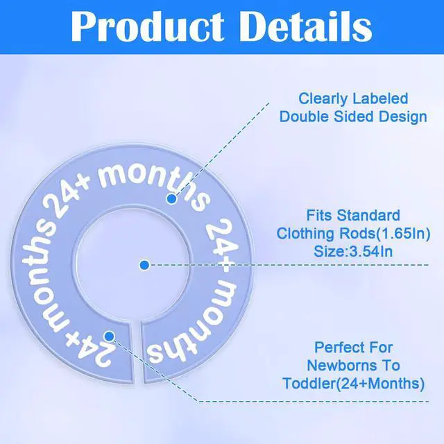 Alt view image 5 of 7 - 8 Pcs Baby Closet Dividers, Baby Clothes Dividers for Closet