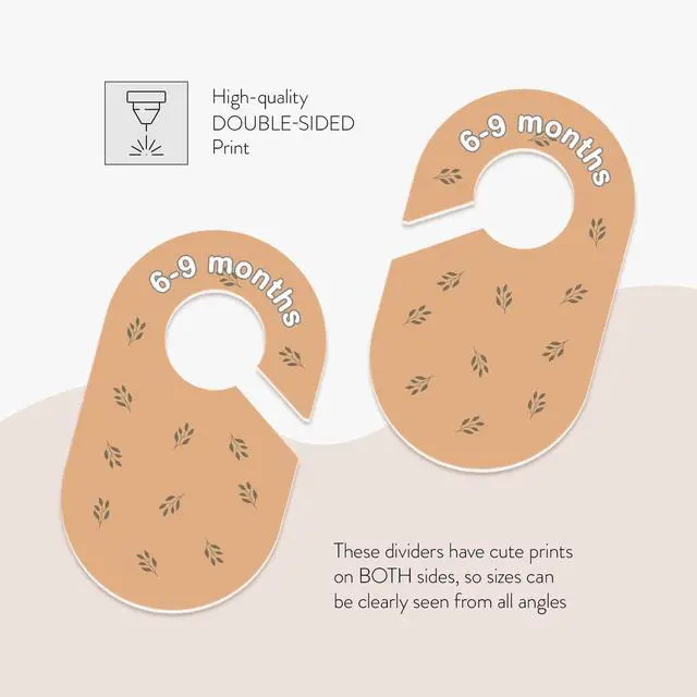 Alt view image 2 of 7 - Baby Closet Dividers (Leaves) - Ideal Baby Clothes Dividers Organize Nursery Closet Hangers by Size/Age