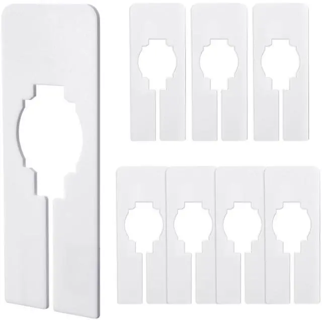 Main image of Closet Dividers, 8 Pcs White Closet Rack Dividers for Hanging, Clothing Plastic Rack Size Divider Rectangular Reusable Closets Separators Closets Labels Divider