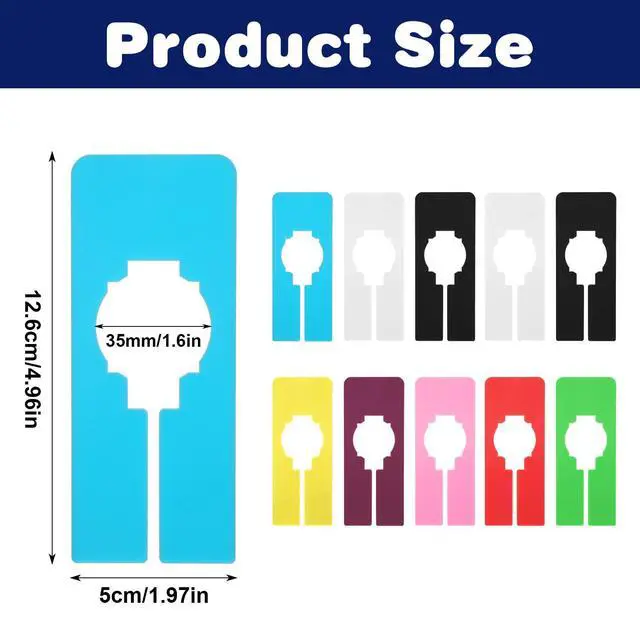 Alt view image 2 of 7 - 10pcs Clothing Size Dividers, Closet Dividers for Hanging Clothes, Closet Rack Dividers, Hanger Closets Size Divider, Reusable Rectangular Clothes Divider (Colorful)