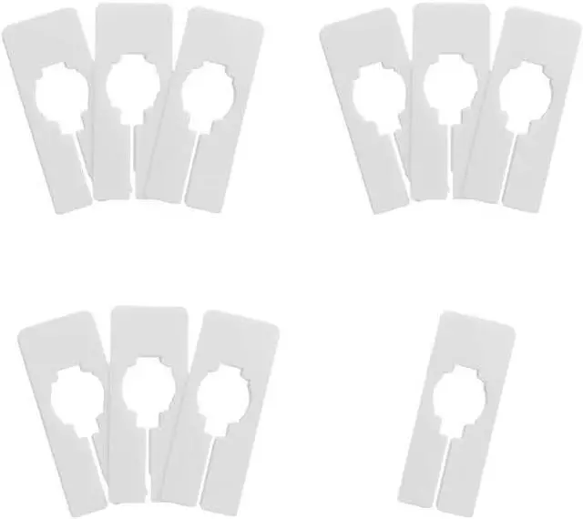 Main image of 10Pcs White Clothing Rack Size Dividers Closet Dividers Rectangular Clothing Hangers Dividers with Clothing and Closet Storagedividers for Hanging Clothes Mounted Closet Systems