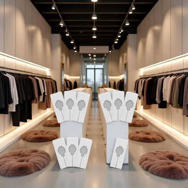 Alt view image 5 of 7 - 10Pcs White Clothing Rack Size Dividers Closet Dividers Rectangular Clothing Hangers Dividers with Clothing and Closet Storagedividers for Hanging Clothes Mounted Closet Systems