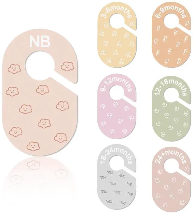 Main image of Baby Closet Dividers, Double-Sided Cute Design Baby Clothes Dividers for Closet, Baby Clothes Organizer for Sorting Clothing in 7 Sizes from Newborn to 12+ Months