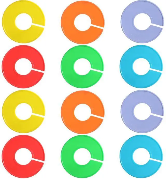 Main image of Closet Dividers for Hanging Clothes 12Pcs Clothing Rack Size Dividers Clothes Size Dividers Clothing Rack Dividers Size Rings for Clothing Racks for Sorting Clothing Size