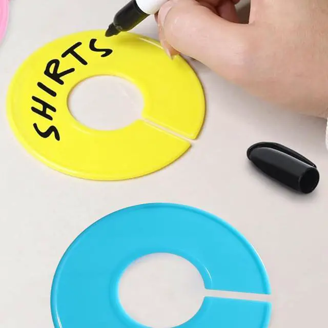 Alt view image 5 of 7 - Closet Dividers for Hanging Clothes 12Pcs Clothing Rack Size Dividers Clothes Size Dividers Clothing Rack Dividers Size Rings for Clothing Racks for Sorting Clothing Size