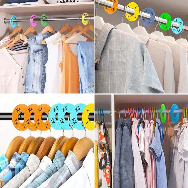Alt view image 6 of 7 - Closet Dividers for Hanging Clothes 12Pcs Clothing Rack Size Dividers Clothes Size Dividers Clothing Rack Dividers Size Rings for Clothing Racks for Sorting Clothing Size