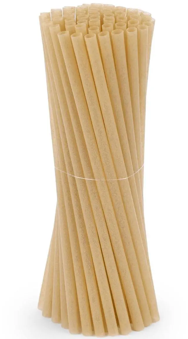 Main image of 60PCS Sugarcane Straws, 7.7 Inch Drinking Straws for Hot Cold Drinks