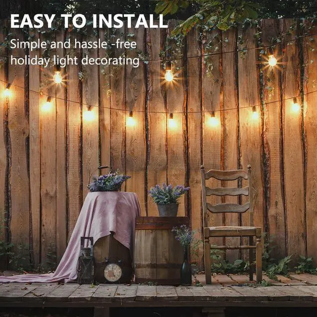 Alt view image 6 of 7 - 15 Hooks for Outdoor String Lights Clips,Outdoor Light Clips, Black