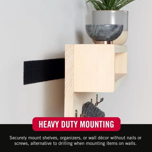 Alt view image 4 of 7 - Industrial Strength | Indoor & Outdoor Use | Superior Holding Power on Smooth Surfaces | Size 4ft x 2in | Tape, Black - Pack of 1, (Model: 90593)