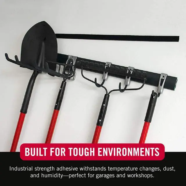 Alt view image 7 of 7 - Industrial Strength | Indoor & Outdoor Use | Superior Holding Power on Smooth Surfaces | Size 4ft x 2in | Tape, Black - Pack of 1, (Model: 90593)