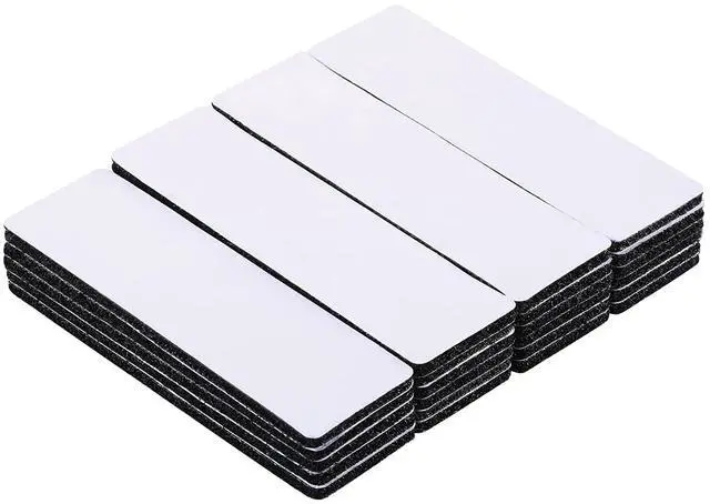 Alt view image 3 of 7 - 20 Sets 1x4 Inch Hook and Loop Fastener Strips with Adhesive Heavy Duty Double Sided Sticky for Picture Hanging, Wall Mounting Tape, Outdoor, Fabric, Home, Office, Black