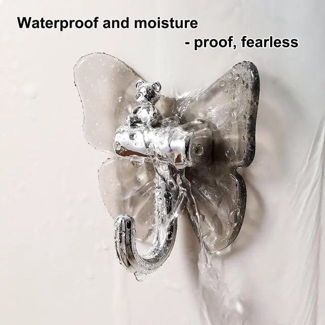 Alt view image 4 of 7 - 4 Pack Butterfly Wall Hooks, Cute Adhesive Hooks for Home Decor & Storage