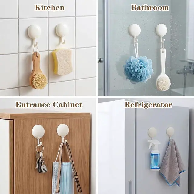 Alt view image 3 of 7 - 4 PCS No Drill Wall Hook, Removable Small Adhesive Hooks