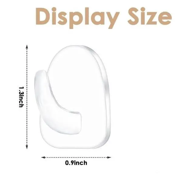 Alt view image 2 of 7 - 20 Pcs Clear Adhesive Wall Hooks for Hanging, Small Plastic Sticky Hooks, Transparent Acrylic Sticky Hangers for Walls, Temporary Wall for Bathroom, Kitchen Home Storage Utility