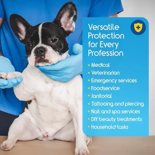 Alt view image 5 of 7 - Blue Nitrile Disposable Gloves | 4.5 Nitrile Disposable Safety Medical Cooking Cleaning Gloves (Blue - Box Of 100, Large)