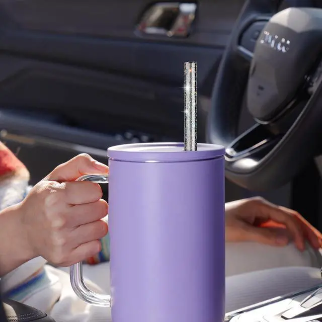 Alt view image 3 of 7 - 18 PCS Glitter Plastic Straws Fit for Stanley 40 oz Tumbler, 6-Color
