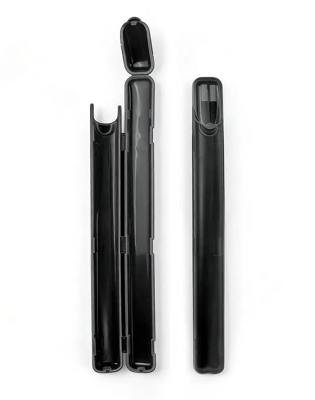 Main image of Chopsticks Storage Case 2 Pack, Black Travel Utensil Holder