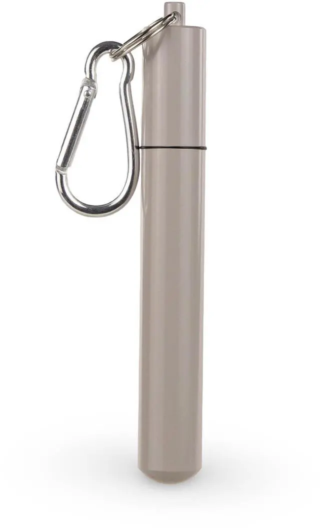 Alt view image 7 of 7 - Collapsible Metal Straw, 11 in Stainless Steel, Travel Straws Reusable with Case, Portable Keychain Holder, Cruise Ship Essentials, Retractable for Travel, Compatible with Stanley, Dune Kiss