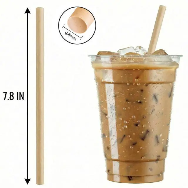 Alt view image 3 of 7 - 200 Count Compostable Sugarcane Straws