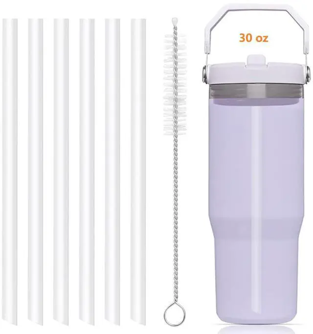 Main image of Replacement Straws - Only Compatible with 30 oz & 64 oz (Old Model) Stanley IceFlow Flip Straw Tumbler-Accessories included 6 Straws,1 Cleaning Brush
